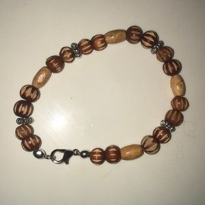 Tibetan silver and wooden beads